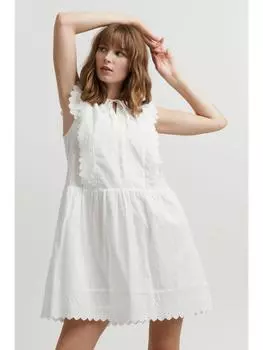 Короткое платье Atelier Rve Minikleid IRGABI DR - 20116039 Kleid mit Spitze, белый