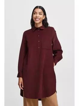 Короткое платье b.young Blusenkleid BYDINIA LONG SHIRT - 20812180 Klassische Tunika, цвет CordoptikRot