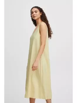 Короткое платье b.young Blusenkleid - BYFALAKKA STRAP DR - 20812958 Dress aus Leinenmix, желтый