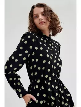 Короткое платье b.young Blusenkleid BYJOSA SHIRT DRESS - 20811831 Blusenkleid mit Knopfleiste, черный