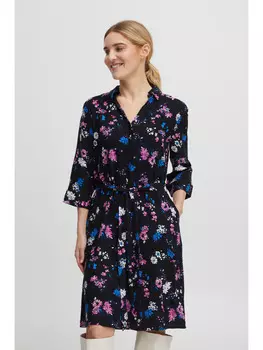 Короткое платье b.young Blusenkleid BYMMJOELLA SHIRT DR - 20812926 Hemdkleid mit Bindegrtel, черный