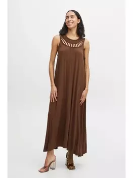 Короткое платье b.young Jerseykleid BYPIPA DR - 20813306 Kleid mit Ausschnittdetails, коричневый