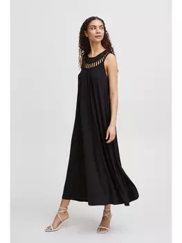 Короткое платье b.young Jerseykleid BYPIPA DR - 20813306 Kleid mit Ausschnittdetails, цвет black denim