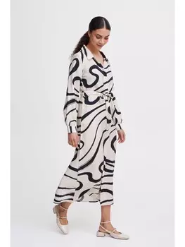 Короткое платье b.young Maxikleid BYIBINE AOP DRESS 2 - 20814573 gemustertes Maxikleid, цвет BlusenformBeige