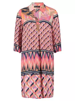 Короткое платье Betty Barclay Hemdblusenkleid mit Kragen, цвет Red/Beige