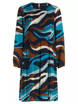 Короткое платье Betty Barclay Plissee langarm, цвет dark blue/petrol