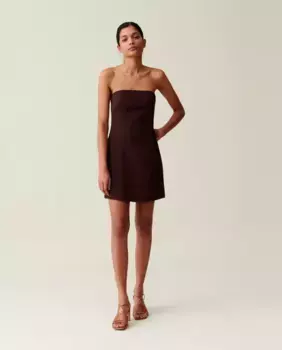 Короткое платье без бретелек Claudie Pierlot, бордовый