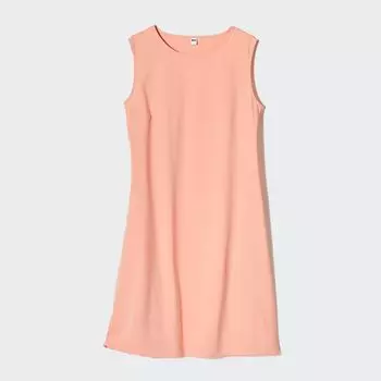 Короткое платье без рукавов AIRism Ultra Stretch UNIQLO, светло-оранжевый