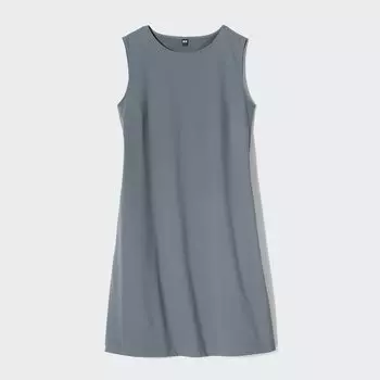 Короткое платье без рукавов AIRism Ultra Stretch UNIQLO, серый
