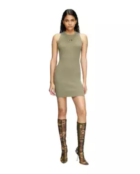 Короткое платье без рукавов Diesel, зеленый