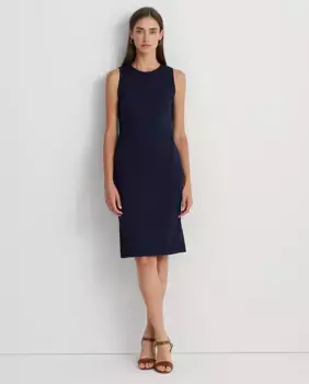 Короткое платье без рукавов Lauren Ralph Lauren, темно-синий