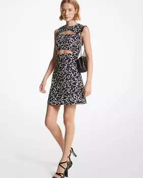 Короткое платье без рукавов с разрезами Michael Michael Kors, мультиколор