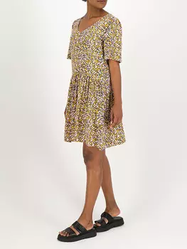 Короткое платье Blutsgeschwister Kleid Hang on Honey Summer, цвет Beige/Gelb/Grau