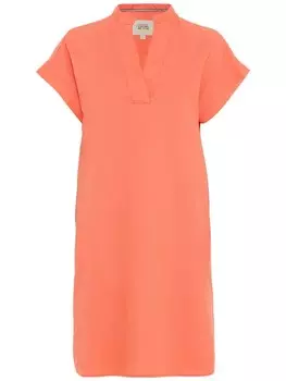 Короткое платье Camel Active Schlupfkleid aus einem Leinenmix, цвет Coral