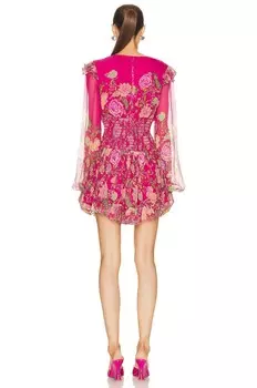 Короткое платье Chloe розового цвета фуксии ROCOCO SAND