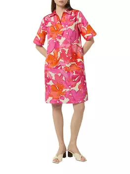 Короткое платье comma, цвет orange/pink