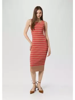 Короткое платье comma Kleid kurz, цвет Braun-rot