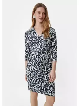 Короткое платье comma Kleid kurz, цвет Mehrfarbig-schwarz-wei