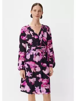 Короткое платье comma Kleid kurz, цвет Pink-schwarz