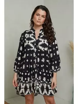 Короткое платье Curvy Lady, черный