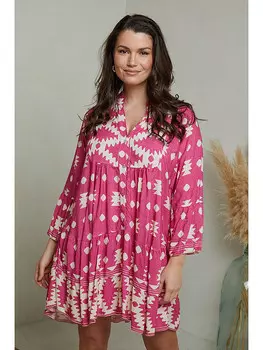 Короткое платье Curvy Lady, розовый