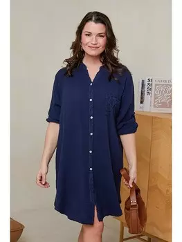 Короткое платье Curvy Lady, темно-синий