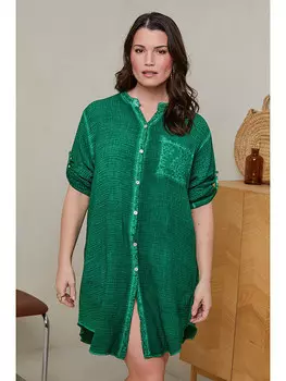 Короткое платье Curvy Lady, зеленый