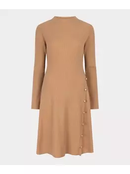 Короткое платье Esqualo Feinstrickkleid aus Merinowolle, цвет Brandy