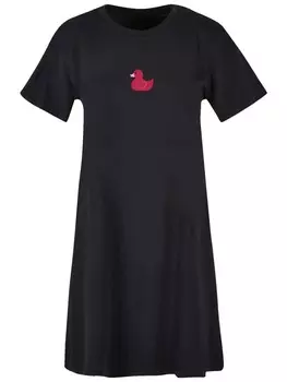 Короткое платье F4NT4STIC Damen T-Shirt Kleid Gummiente, черный