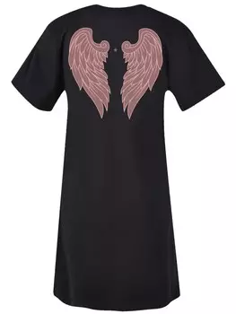 Короткое платье F4NT4STIC Damen T-Shirt Kleid Engel Damen T-Shirt Kleid, черный
