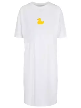 Короткое платье F4NT4STIC Oversized Kleid Ente Gelb, белый