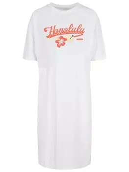 Короткое платье F4NT4STIC Oversized Kleid Honolulu, белый
