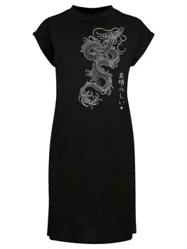 Короткое платье F4NT4STIC Short Sleeve Dress Drachen, черный