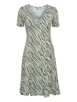 Короткое платье Fransa A-Linien-Kleid FRVEDOT 2 Dress - 20609014 Kurzes Kleid mit Print, зеленый