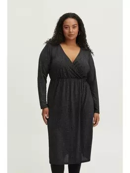 Короткое платье Fransa Blusenkleid FPLUCY DR 1- 20611588 Elegantes A-Linien-Kleid mit Glitzer, черный