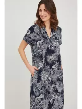 Короткое платье Fransa Blusenkleid FRALTONE 6 Dress - 20609329 lockeres Sommerkleid, синий