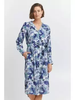 Короткое платье Fransa Blusenkleid FRDANA DR 1 20610895 Midikleid mit Muster, синий