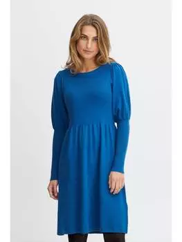 Короткое платье Fransa Blusenkleid FRDEDINA DR 5 - 20611826 Strickkleid mit Puffrmeln, синий