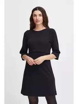 Короткое платье Fransa Blusenkleid FREIJA DR 1 20613434 schnes Webkleid mit Teilungsnaht, черный