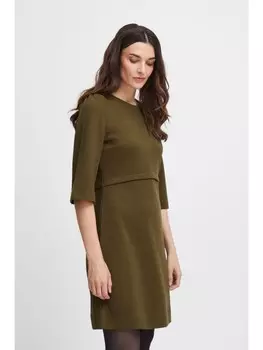 Короткое платье Fransa Blusenkleid FREIJA DR 1 20613434 schnes Webkleid mit Teilungsnaht, зеленый