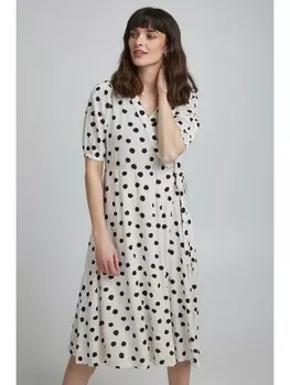 Короткое платье Fransa Blusenkleid FRFANEMMA 2 Dress - 20610398 Blusenkleid mit Bindeband, натуральный
