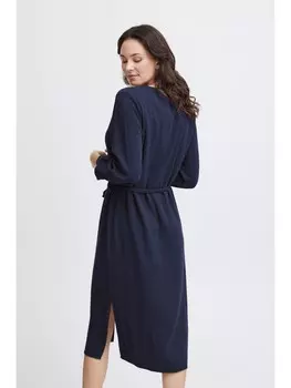 Короткое платье Fransa Blusenkleid FRHAIDA DR 1 20613327 schnes Webkleid mit Bindegrtel, синий