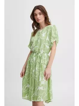 Короткое платье Fransa Blusenkleid FRKAY DR 2 - 20611877 Modisches Freizeitkleid mit Allover-Druck, зеленый