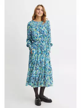Короткое платье Fransa Blusenkleid FRNYNNE DR 1 - 20611706 Feminines Kleid mit Muster, синий