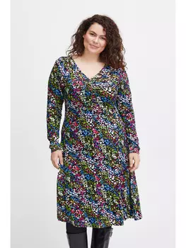Короткое платье Fransa Jerseykleid FPDOT 20612864 Basic A-Linien-Kleid mit Raffung, розовый