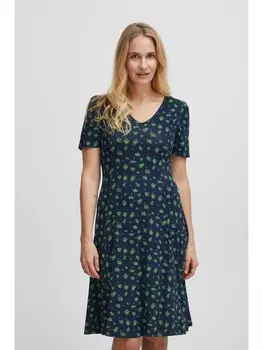 Короткое платье Fransa Jerseykleid FRFEDOT 1 Dress - 20610387 Jerseykleid mit Puffrmel, синий