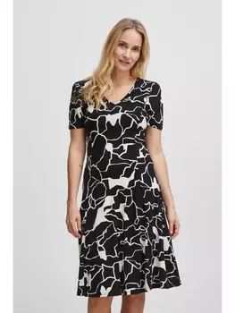 Короткое платье Fransa Jerseykleid FRFEDOT 1 Dress - 20610387 Jerseykleid mit Puffrmel, черный