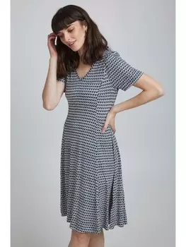 Короткое платье Fransa Jerseykleid FRFEDOT 1 Dress - 20610387 Jerseykleid mit Puffrmel, синий