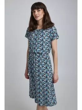 Короткое платье Fransa Jerseykleid FRFEDOT 5 Dress - 20610508 Jerseykleid mit Bindeband, синий