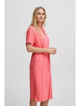 Короткое платье Fransa Jerseykleid FRFEDOT DR 6 - 20611925 Kurzarm Kleid mit Bindeband, розовый